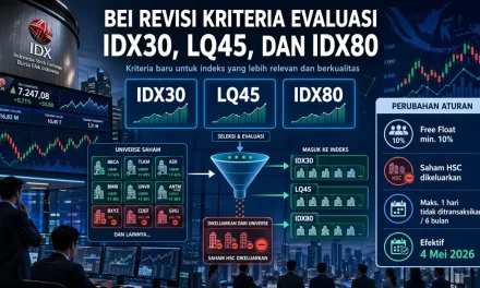 Kriteria Baru IDX30, LQ45, Dan IDX80 Diterapkan Per 4 Mei 2026